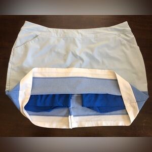 Adidas Skort - Women’s Blue/White Color Block, Pull on Skort. Size XLarge